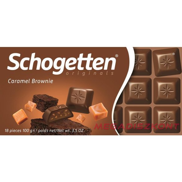 Schogetten csokoládé 100g - Karamellás Brownie (15 db/#)