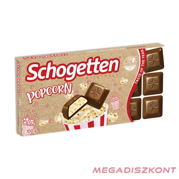 Schogetten csokoládé 100g - Popcorn (15 db/#)