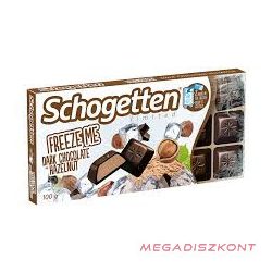   Schogetten csokoládé 100g - Freeze Me Étcsoki-mogyorókrém (15 db/#)