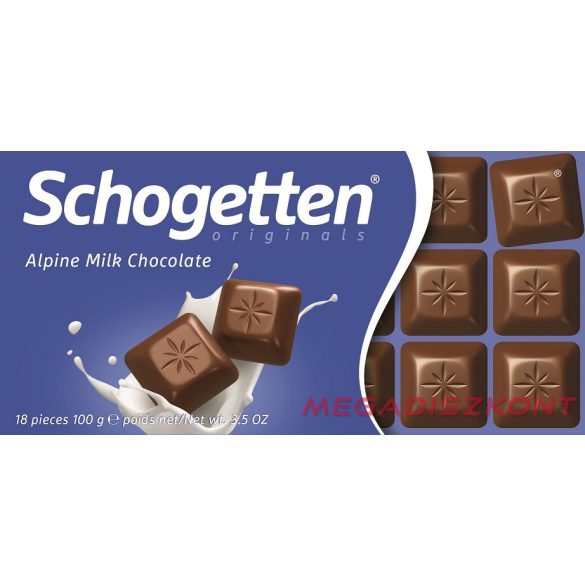 Schogetten csokoládé 100g - Tejcsokoládé (15 db/#)