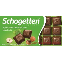   Schogetten csokoládé 100g - Mogyorós tejcsokoládé (15 db/#)