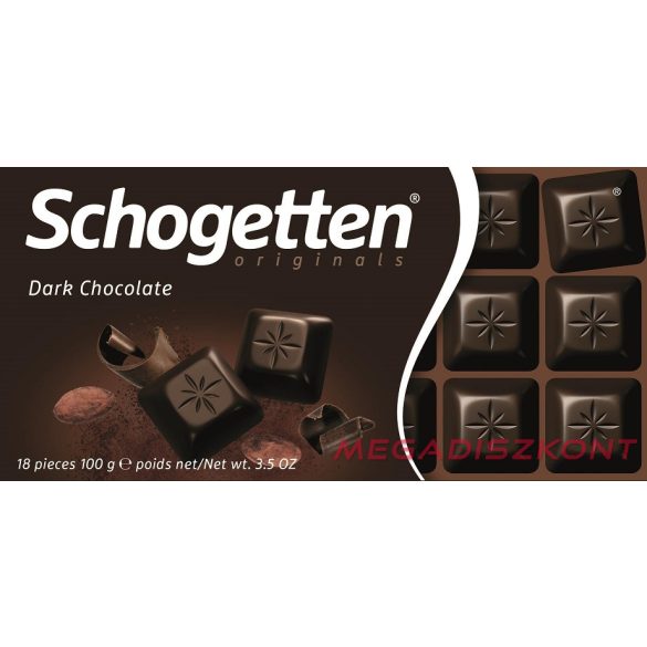 Schogetten csokoládé 100g - Étcsokoládé (15 db/#)