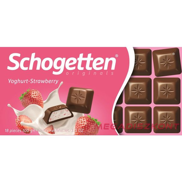 Schogetten csokoládé 100g - Epres-yoghurt (15 db/#)
