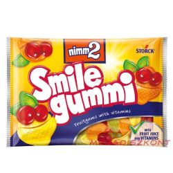   nimm2 Smilegummi 100g - gyümölcsös gumicukorka vitaminokkal (18 db/#)