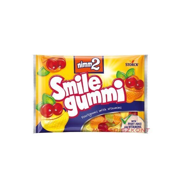 nimm2 Smilegummi 100g - gyümölcsös gumicukorka vitaminokkal (18 db/#)