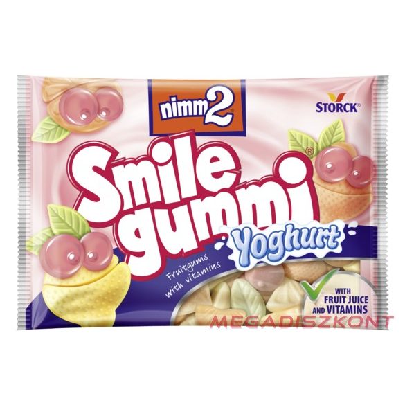 nimm2 Smilegummi 100g - Yoghurt gumicukorka vitaminokka (18 db/#)