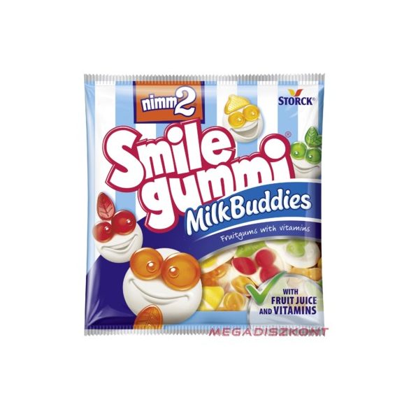 nimm2 Smilegummi 90g - Milk Buddies (18 db/#)