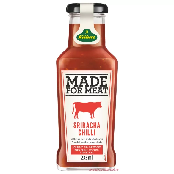 Kühne Made For Meat szósz 235 ml - Sriracha csípős chili (8 db/#)