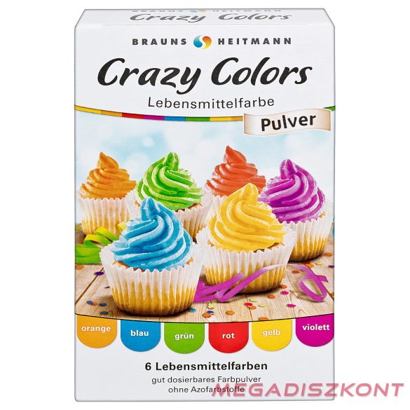 HEITMANN Crazy Colours ételfestékek vegyes színű 6x4g (12 db/#)