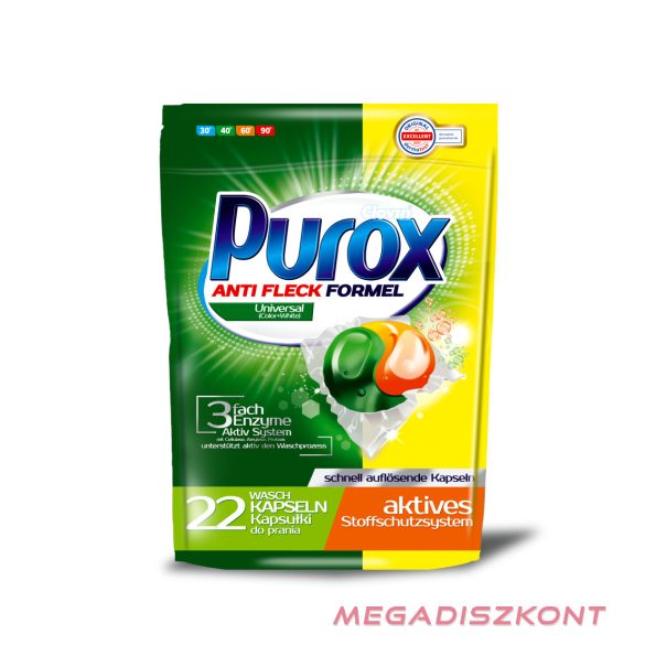 Purox Universal – mosógél duo caps 22 db x 18g (9 db/#)