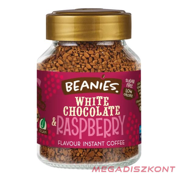 Beanies instant kávé 50g - White Chocolate&Raspberry