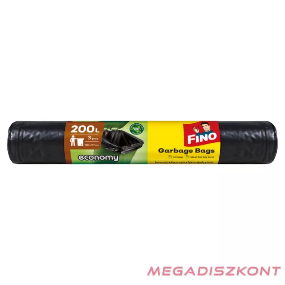 FINO Economy szemeteszsák 200L, 3 zsák (20 db/#)