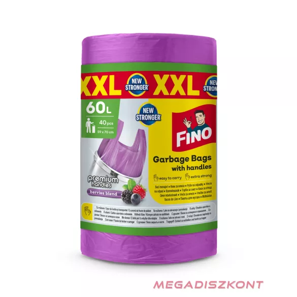 FINO Premium Handles szemeteszsák 60L, 40 zsák erdei gyümölcs illat, (12 db/#)