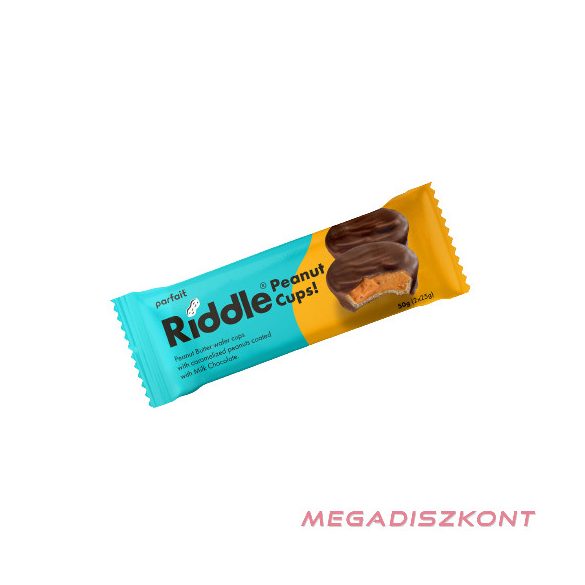 Riddle Mogyoróvajas csokikorongok karamelizált mogyoróval 50g (15db/#)