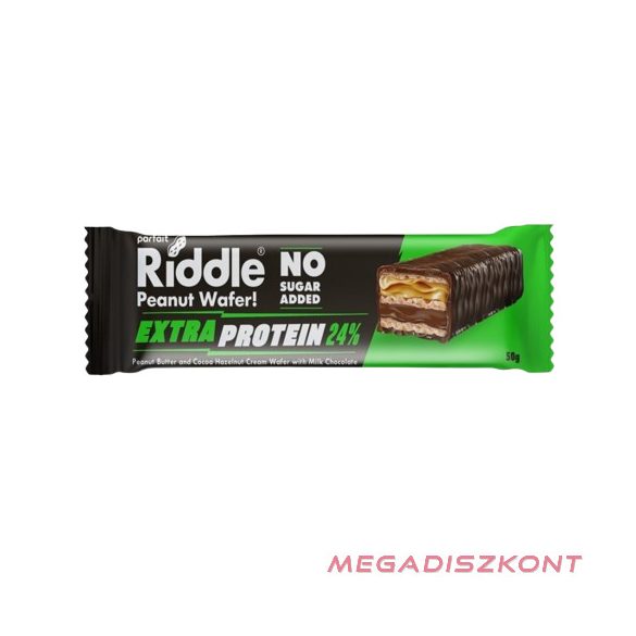 Riddle mogyoróvajas törökmogyoró-krémes ostyás szelet proteinnel 50g (15 db/#)