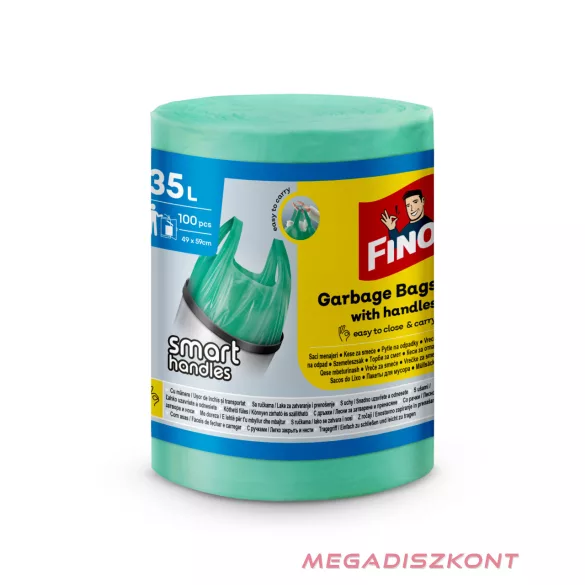 FINO Smart Handles szemeteszsák 35L, 100 zsák, 49x59cm (15 db/#)