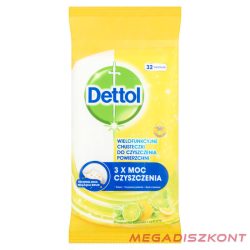   Dettol törlőkendő 32 db - Power&Fresh Lemon&Lime Multi-purpose