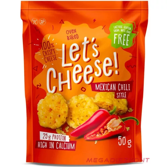 Lets Cheese sajt snack 50g - Mexican Chili (36 db/#)