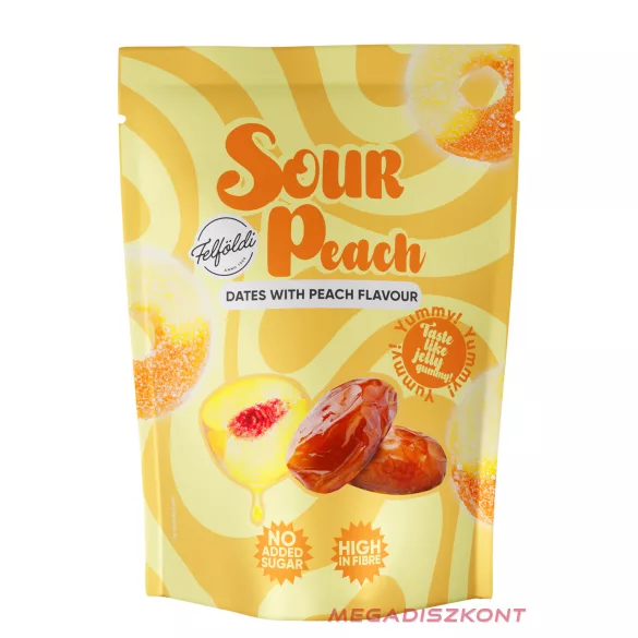 Felföldi ízesített datolya 100g - Sour peach (36 db/#)