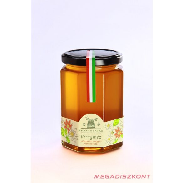Aranynektár virágméz 500g Octogon (12 db/#)