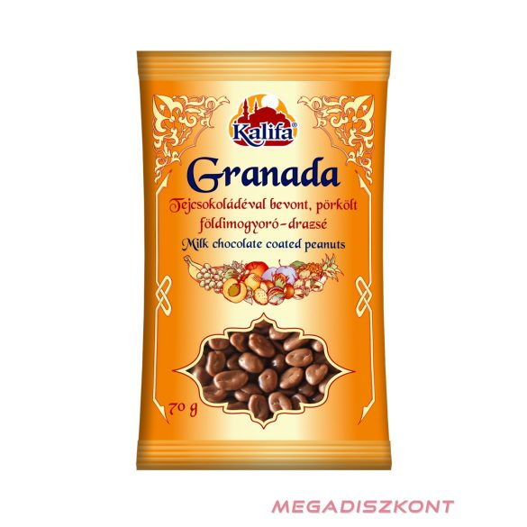 KALIFA Granada tejcsokoládés pörkölt földimogyoró 70g (18 db/#)