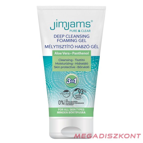 JimJams Pure & Clear Mélytisztító Habzó gél 150ml (9 db/#)