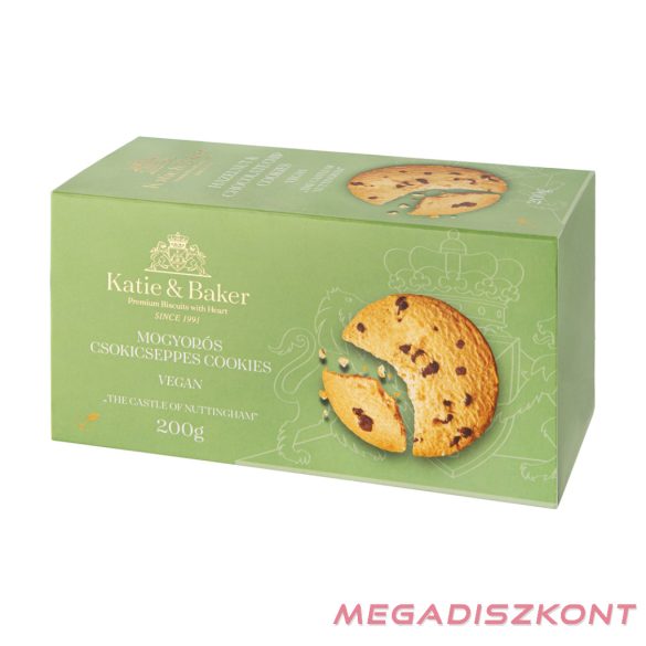 KATIE & BAKER keksz 200g - Vegán Mogyorós belga csokicseppes (12 db/#)