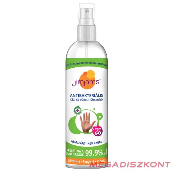 JimJams Antibakteriális kéz- és bőrfertőtlenítő spray 250ml (20 db/#)