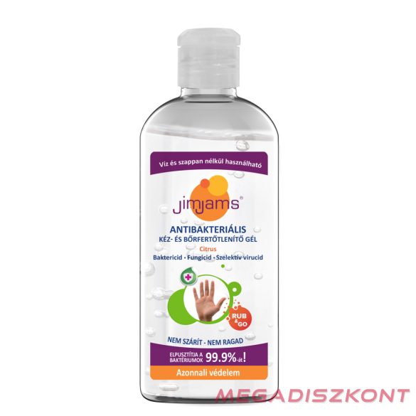 JimJams Antibakteriális kéz- és bőrfertőtlenítő gél 100ml (20 db/#)