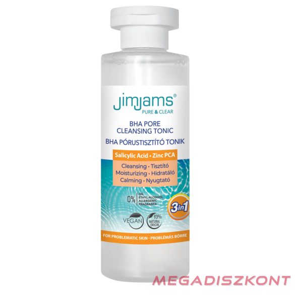 JimJams Pure & Clear BHA Pórustisztító tonik 200ml (9 db/#)