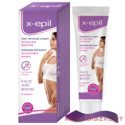   X-Epil Szőrtelenítő krém arcra/bikini vonalra 40ml (15 db/#)