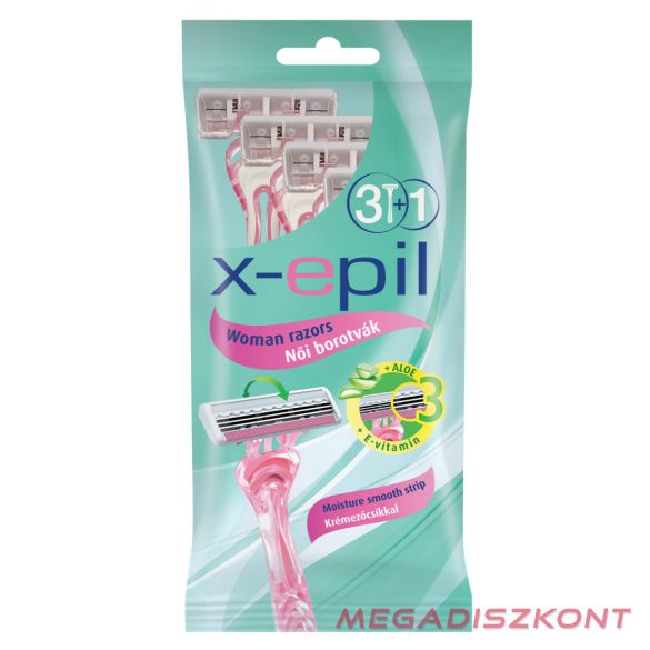 X-Epil Eldobható női borotva 3 pengés 3+1/csom (24 db/#)