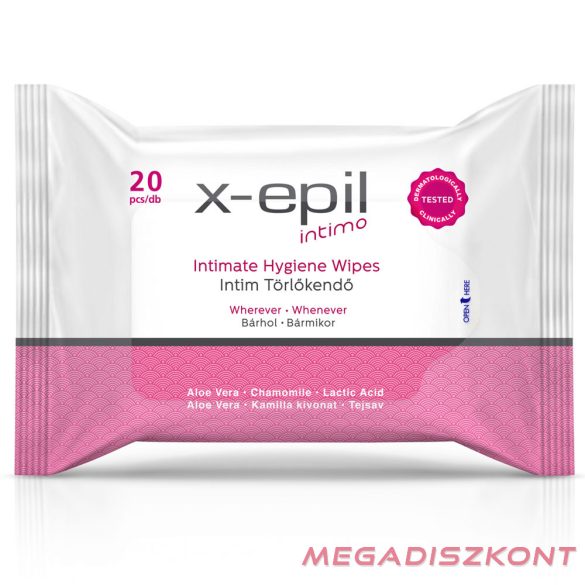 X-Epil Intimo Intim törlőkendő 20db (24 db/#)