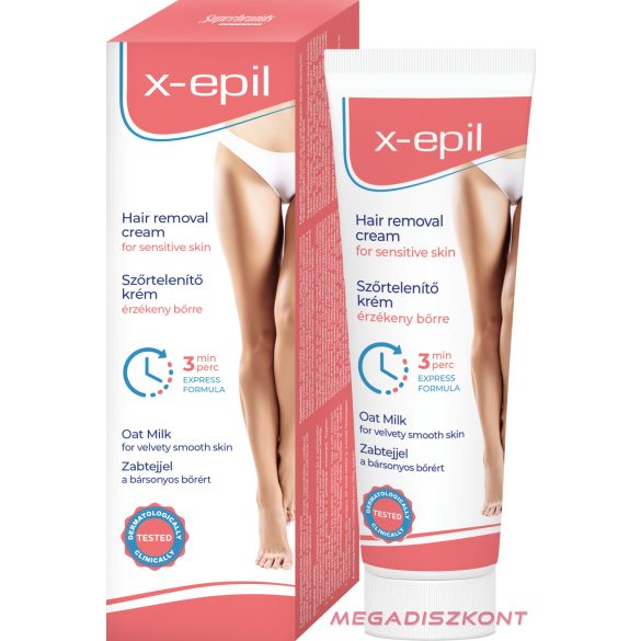 X-Epil Szőrtelenítő krém testre 100ml - zabtejjel - 3 perces expressz formula (18 db/#)