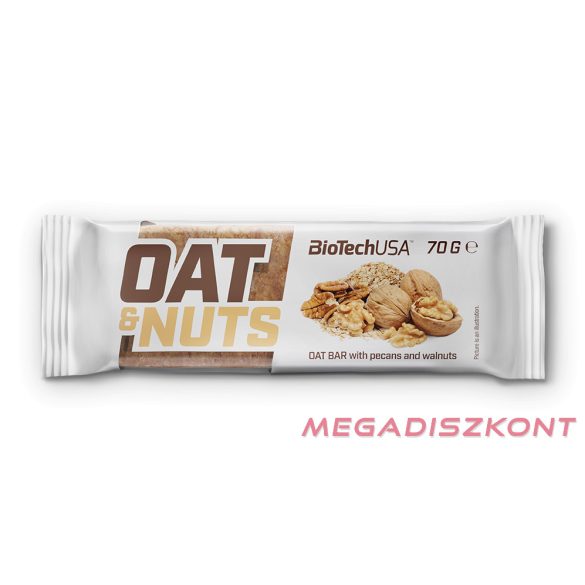 BioTech zabszelet Oat and Nuts 70g - pekándió (20 db/#)