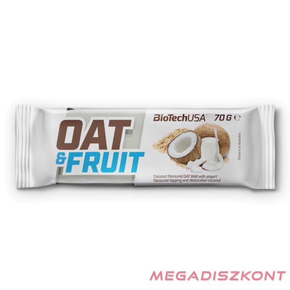 BioTech zabszelet Oat and Fruits 70g - kókusz-joghurt (20 db/#)
