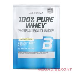 BioTech fehérjepor 100% Pure Whey 28g - tejberizs (50 db/#)