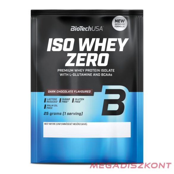 BioTech fehérjepor Iso Whey Zero 25g - étcsokoládé (50 db/#)