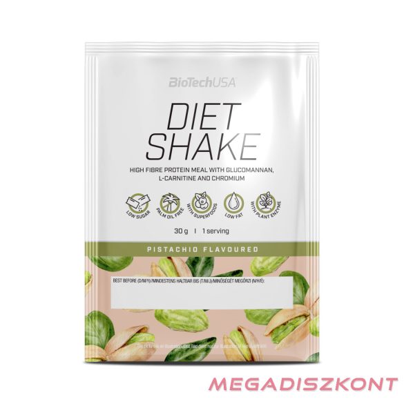 BioTech fehérjepor Diet Shake 30g - pisztácia (50 db/#)