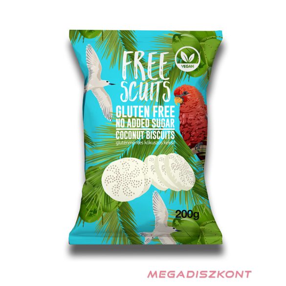 FreeScuits gluténmentes keksz 200g - kókuszos (21 db/#)