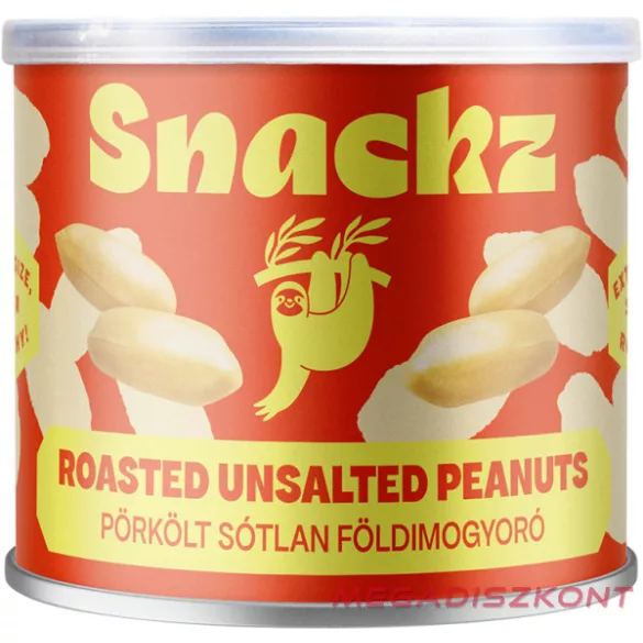 Snackz földimogyoró fémdobozban 150g - sótlan (12 db/#)