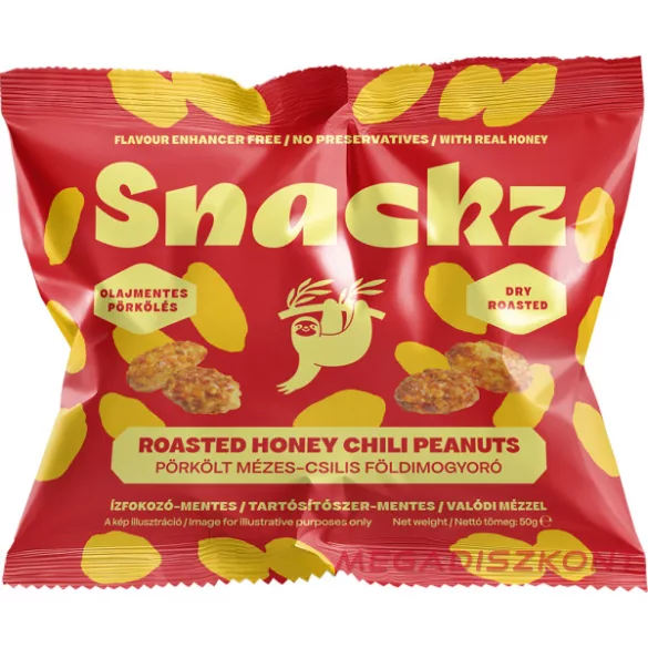 Snackz pörkölt földimogyoró 50g - mézes-chilis (24db/#)