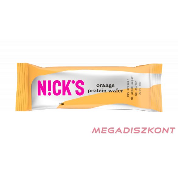 Nick's fehérjés ostyaszeszelet 40g - NARANCSOS (24 db/#)