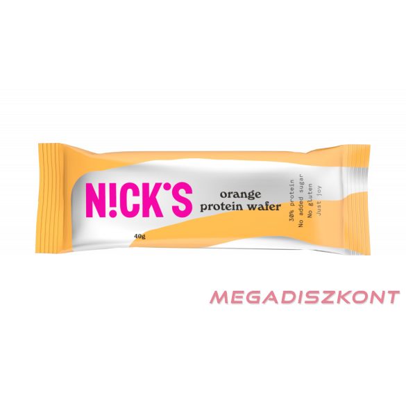 Nick's fehérjés ostyaszeszelet 40g - NARANCSOS (24 db/#)