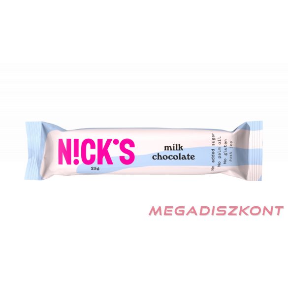 Nick's szelet 25g - TEJCSOKOLÁDÉ (15 db/#)