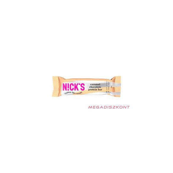 Nick's fehérjeszelet 50g - caramel chocolate (12 db/#)