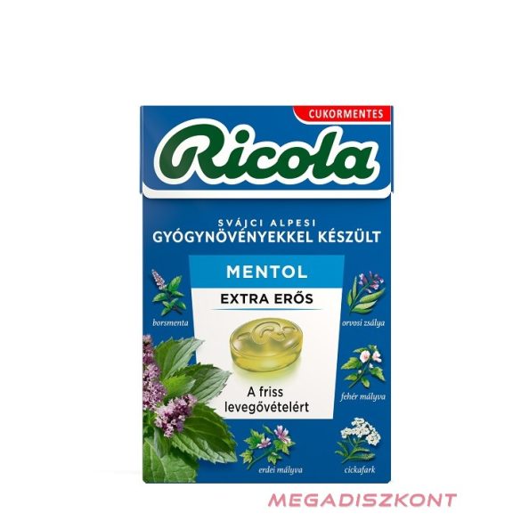 Ricola 40g - Extra Erős mentol (10 db/#)