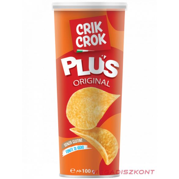 Crik Crok gluténmentes burgonya chips 100g - SÓS (15 db/#)