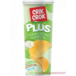   Crik Crok gluténmentes burgonya chips 100g - HAGYMÁS-TEJFÖLÖS (15 db/#)