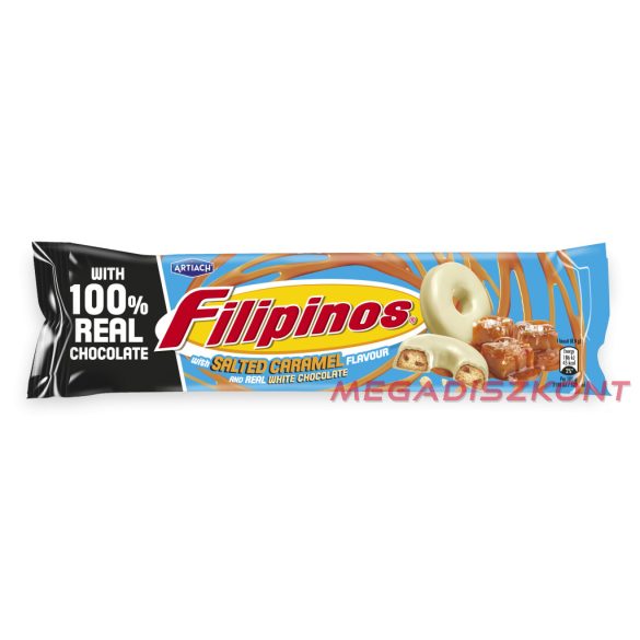 FILIPINOS keksz 118g - Fehércsokoládé Sóskaramellás (12 db/#)